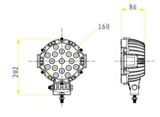 BL-W19  51W CREE LED Work Light